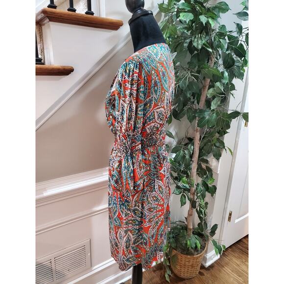 Enfocus Studio Women Multicolor Polyester V-Neck Long Sleeve Knee Length Dress 6 - Picture 5 of 13